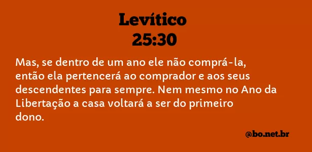 Levítico 25:30 NTLH