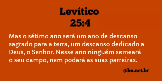 Levítico 25:4 NTLH