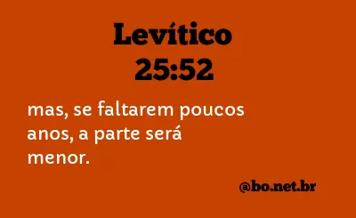 Levítico 25:52 NTLH