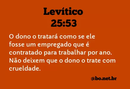 Levítico 25:53 NTLH