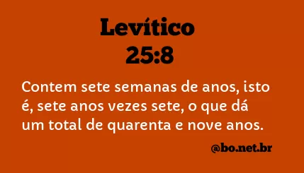 Levítico 25:8 NTLH