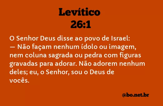 Levítico 26:1 NTLH