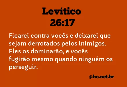 Levítico 26:17 NTLH
