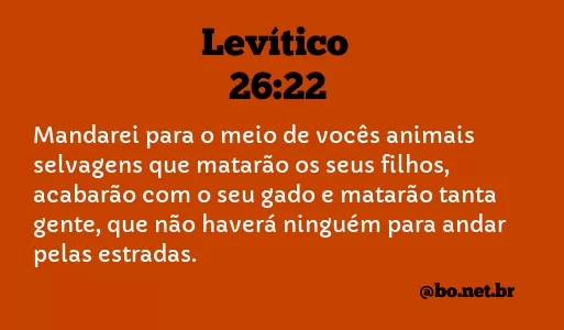 Levítico 26:22 NTLH
