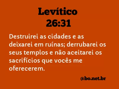 Levítico 26:31 NTLH