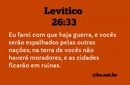Levítico 26:33 NTLH