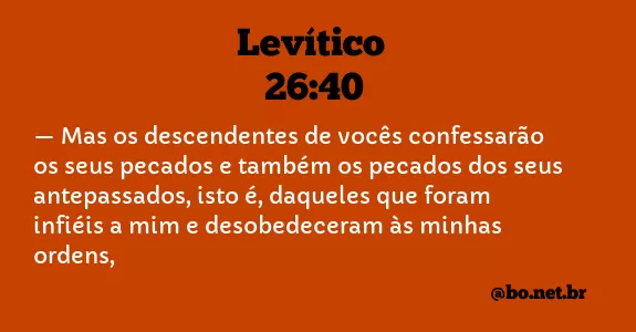 Levítico 26:40 NTLH