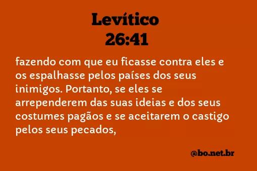 Levítico 26:41 NTLH