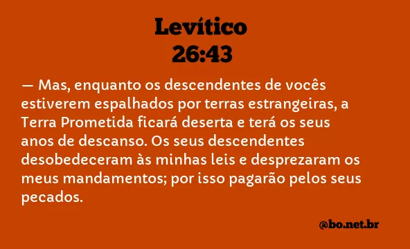 Levítico 26:43 NTLH