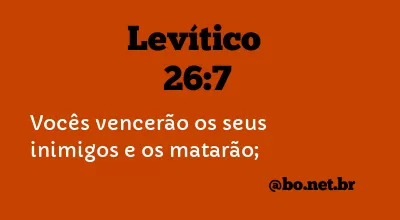 Levítico 26:7 NTLH