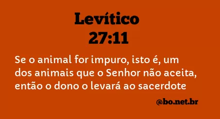 Levítico 27:11 NTLH