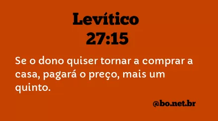 Levítico 27:15 NTLH