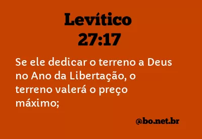 Levítico 27:17 NTLH