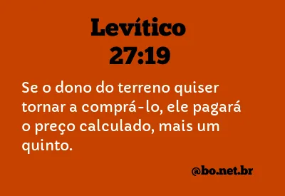 Levítico 27:19 NTLH