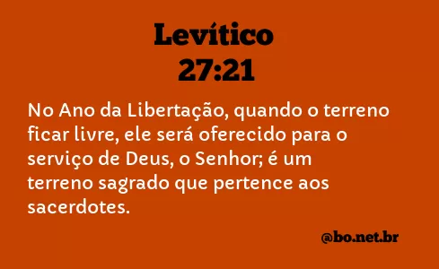 Levítico 27:21 NTLH