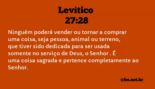 Levítico 27:28 NTLH