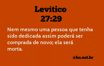 Levítico 27:29 NTLH