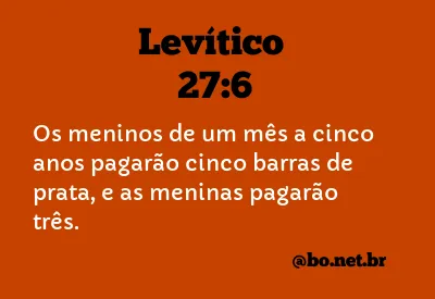 Levítico 27:6 NTLH