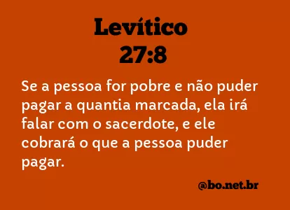 Levítico 27:8 NTLH