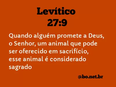 Levítico 27:9 NTLH
