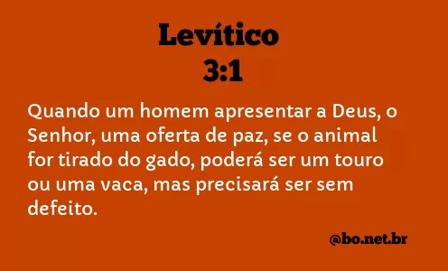 Levítico 3:1 NTLH