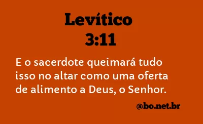 Levítico 3:11 NTLH