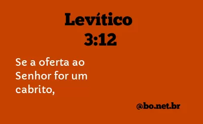 Levítico 3:12 NTLH