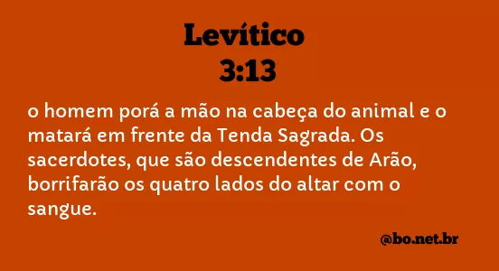 Levítico 3:13 NTLH