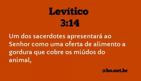 Levítico 3:14 NTLH