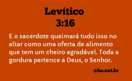 Levítico 3:16 NTLH