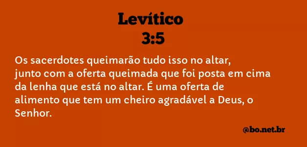 Levítico 3:5 NTLH