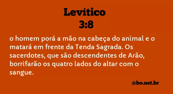 Levítico 3:8 NTLH