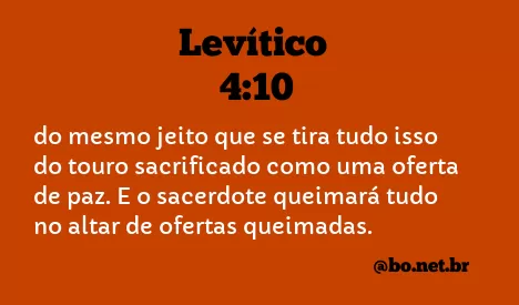Levítico 4:10 NTLH