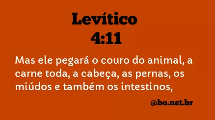 Levítico 4:11 NTLH