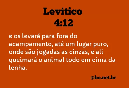 Levítico 4:12 NTLH
