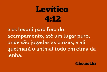 Levítico 4:12 NTLH