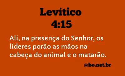 Levítico 4:15 NTLH