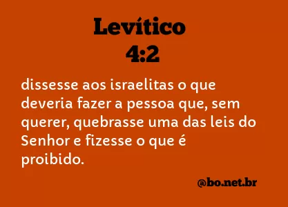 Levítico 4:2 NTLH