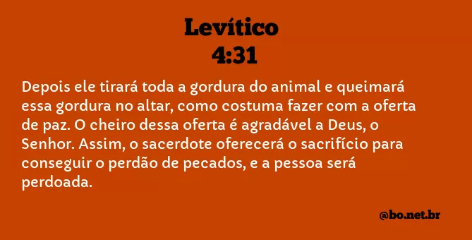 Levítico 4:31 NTLH
