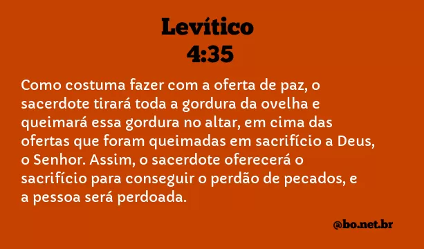 Levítico 4:35 NTLH