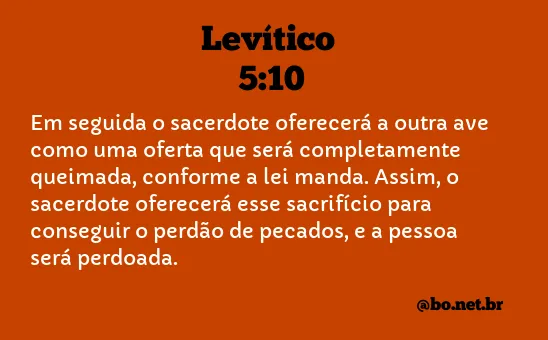 Levítico 5:10 NTLH