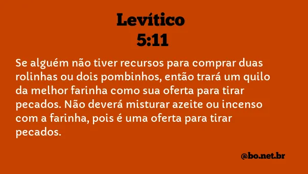 Levítico 5:11 NTLH