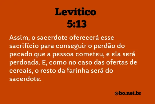 Levítico 5:13 NTLH