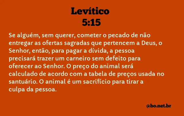 Levítico 5:15 NTLH