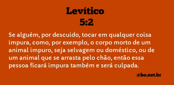 Levítico 5:2 NTLH