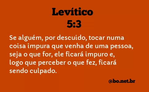 Levítico 5:3 NTLH