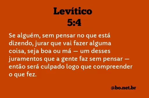 Levítico 5:4 NTLH