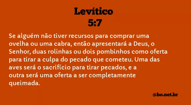 Levítico 5:7 NTLH