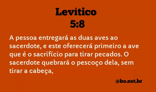 Levítico 5:8 NTLH