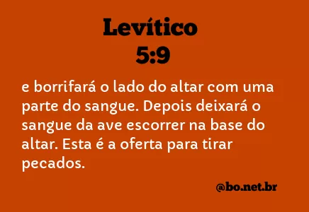 Levítico 5:9 NTLH